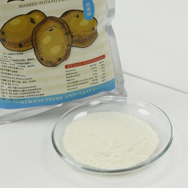 Milk flavored instant mashed potato powder